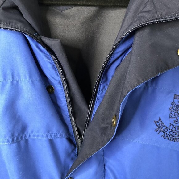 The Old Course St Andrews Jacket Mens XL Blue Golf ProQuip Rain Wear Windbreaker - Picture 15 of 16
